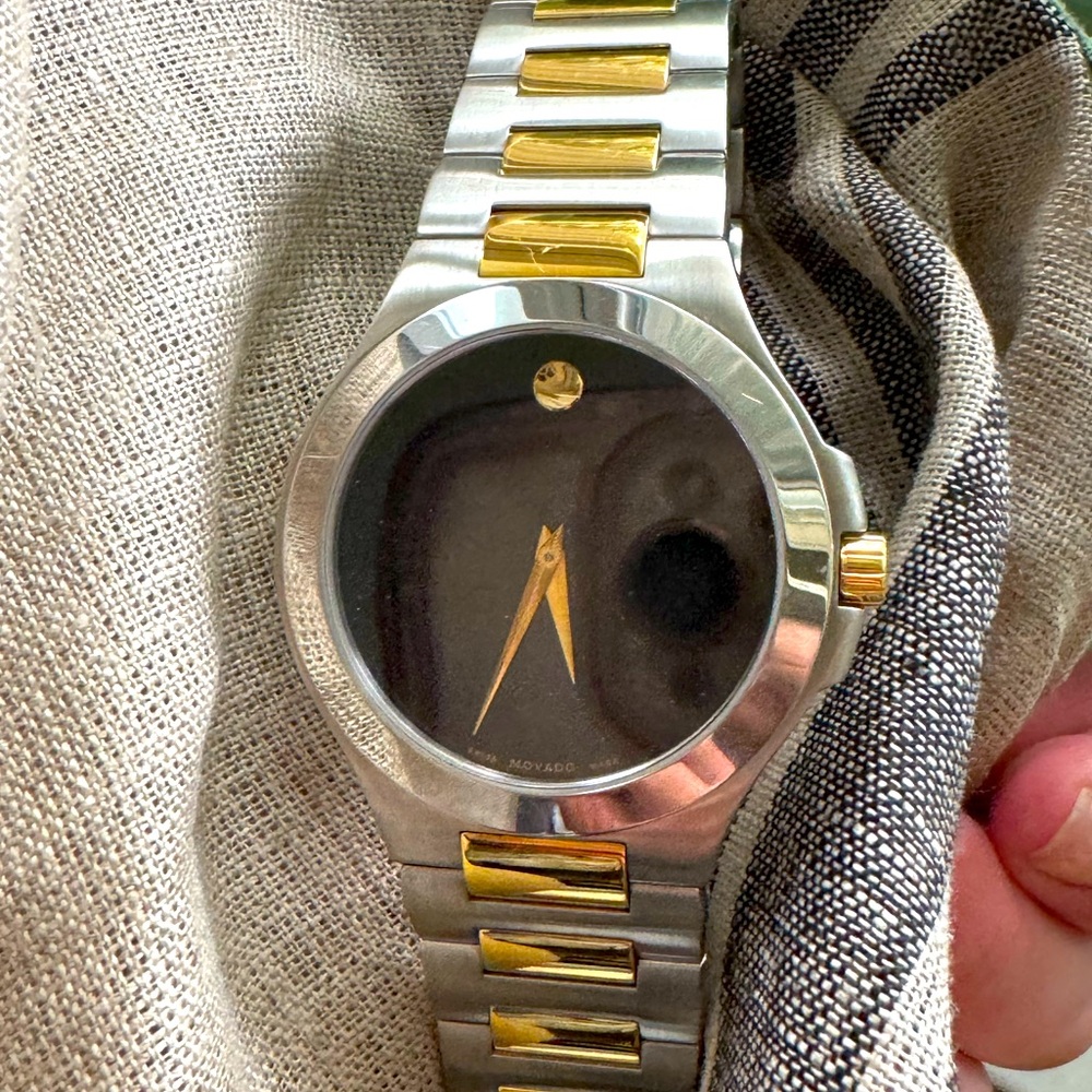 Movado Museum Classic two-tone watch.